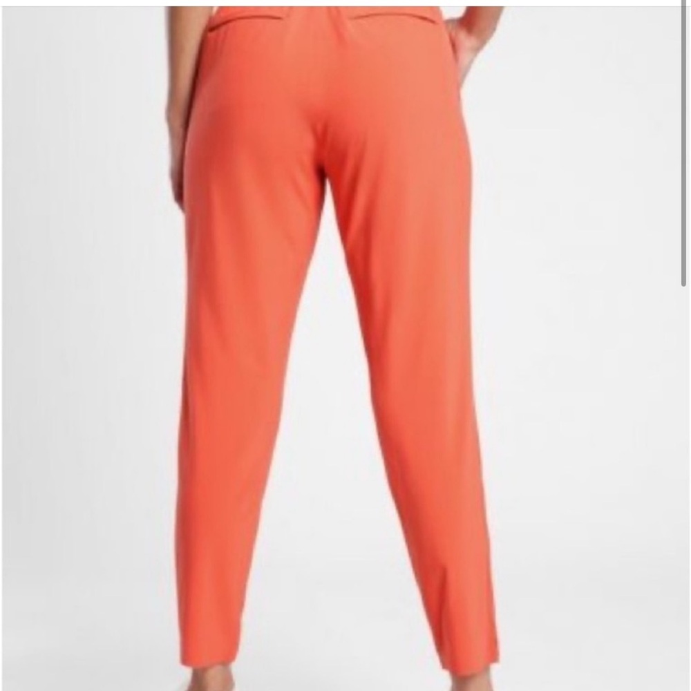 Athleta Brooklyn Ankle Athletic Stretch Pants Sunset Glow Coral za. View 4